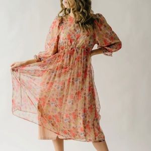 McMartin Floral Midi Dress Piper & Scoot Polagram